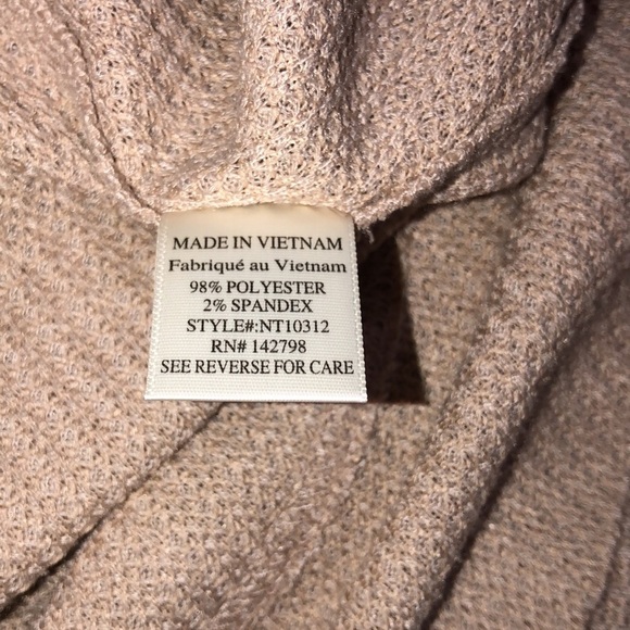 New In tan waffle knit long sleeve top size large - Picture 7 of 7